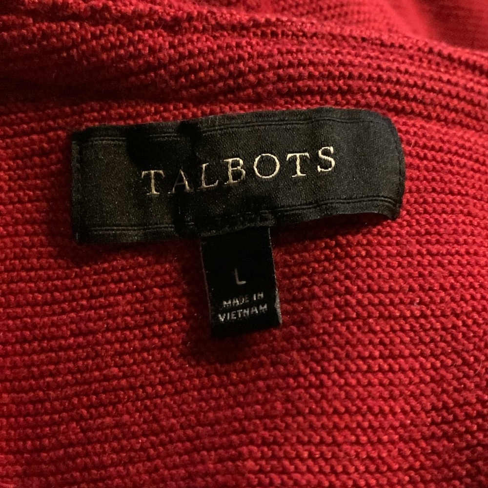 Talbots Vibrant Red Knit Sweater - Picture 3 of 4